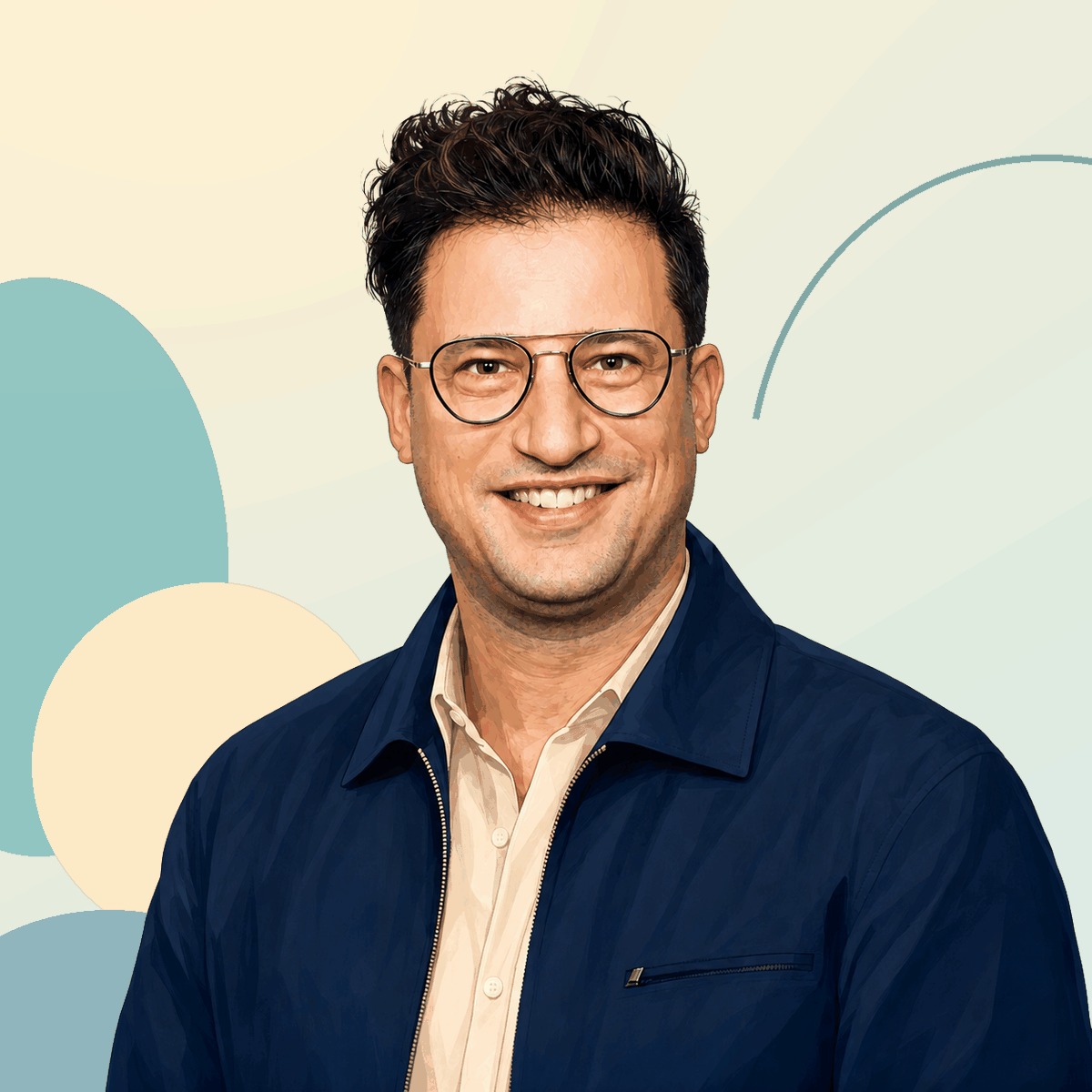 Animated editorial portrait of Matt Saraceni